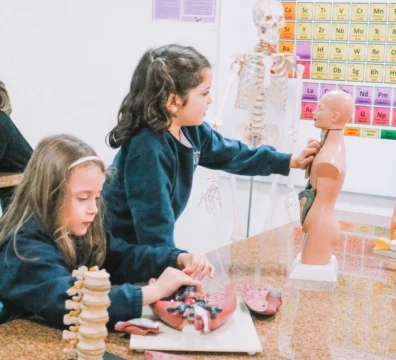 Rotina escolar em uma escola internacional